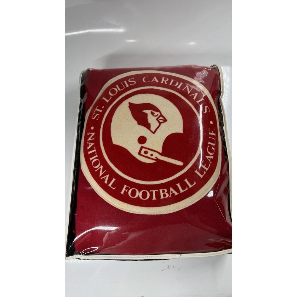 Vintage 1980s Pendleton St Louis Cardinals NFL Wool Stadium Blanket 49x66